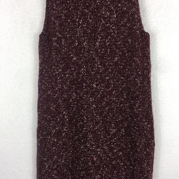 Anthropologie Flowy Maxi Tunic Sleeveless Turtleneck Tunic Sweater Wine Small - Picture 9 of 15